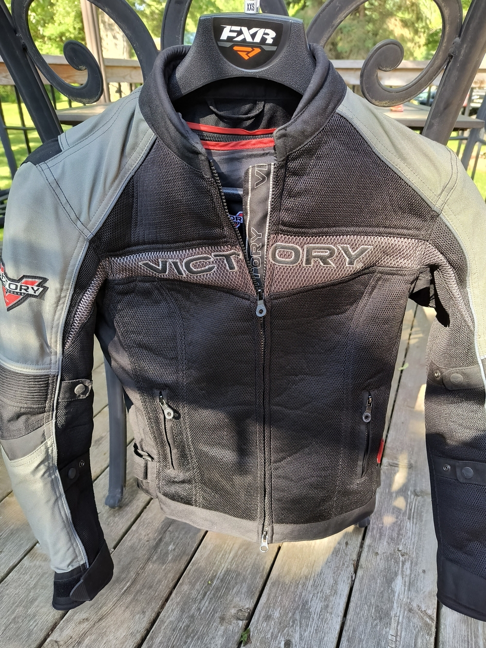 Victory Women's Black and Gray Mesh Riding Jacket